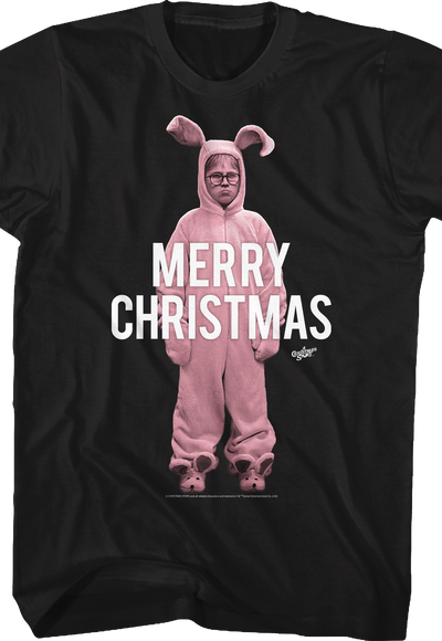 Pink Bunny Christmas Story Shirt