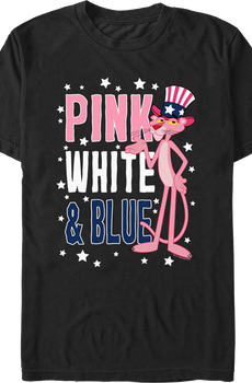 Pink White & Blue Pink Panther T-Shirt