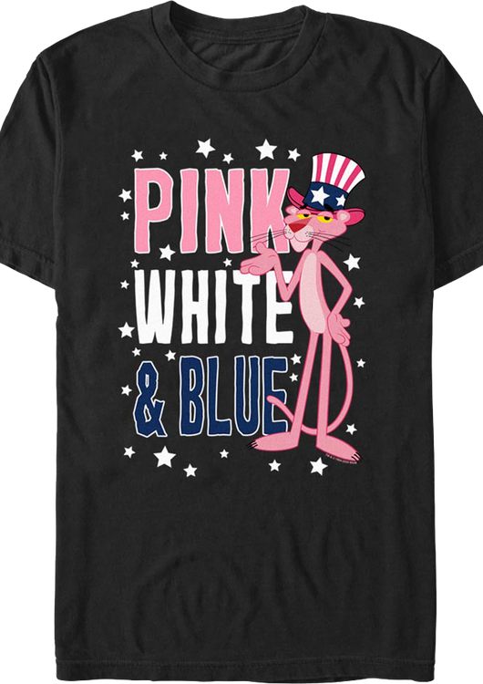 Pink White & Blue Pink Panther T-Shirt - main product image