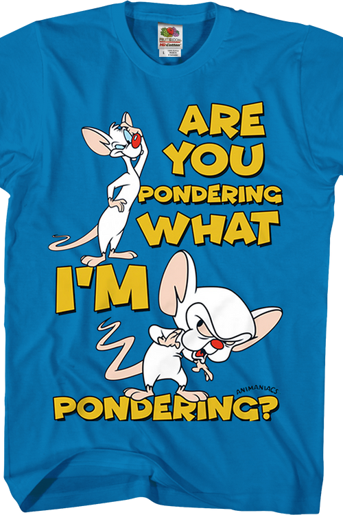 Pinky And The Brain Pondering Animaniacs T-Shirt - main product image