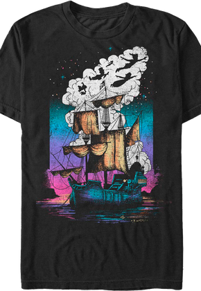 Pirate Ship Silhouettes Peter Pan Disney T-Shirt