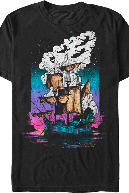 Pirate Ship Silhouettes Peter Pan Disney T-Shirtmain product image