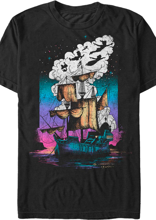 Pirate Ship Silhouettes Peter Pan Disney T-Shirt - main product image