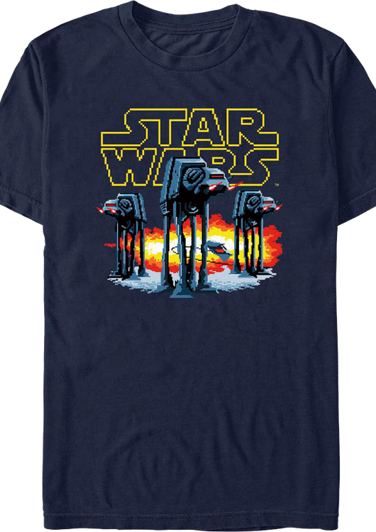 Pixelated AT-AT Walkers Star Wars T-Shirt - main product image
