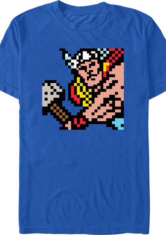 Pixelated Thor Marvel Comics T-Shirt - main product image