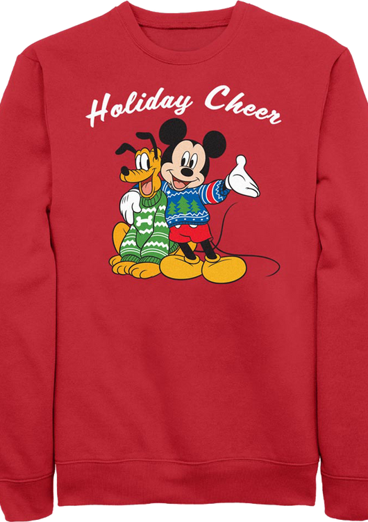 Pluto & Mickey Mouse Holiday Cheer Disney Sweatshirt - main product image