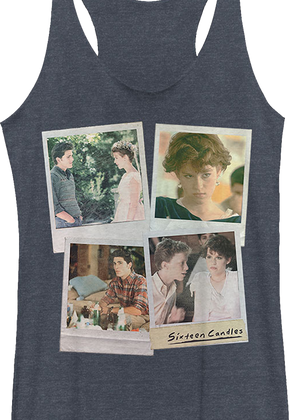 Ladies Polaroids Sixteen Candles Racerback Tank Top