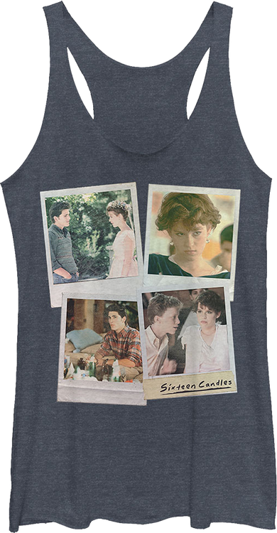 Ladies Polaroids Sixteen Candles Racerback Tank Top - main product image