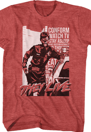 Police Propaganda They Live T-Shirt