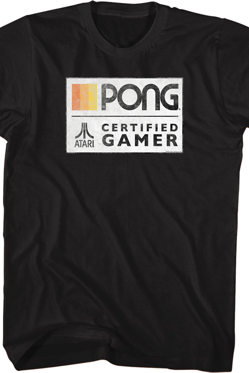 Pong Certified Gamer Atari T-Shirtmain product image