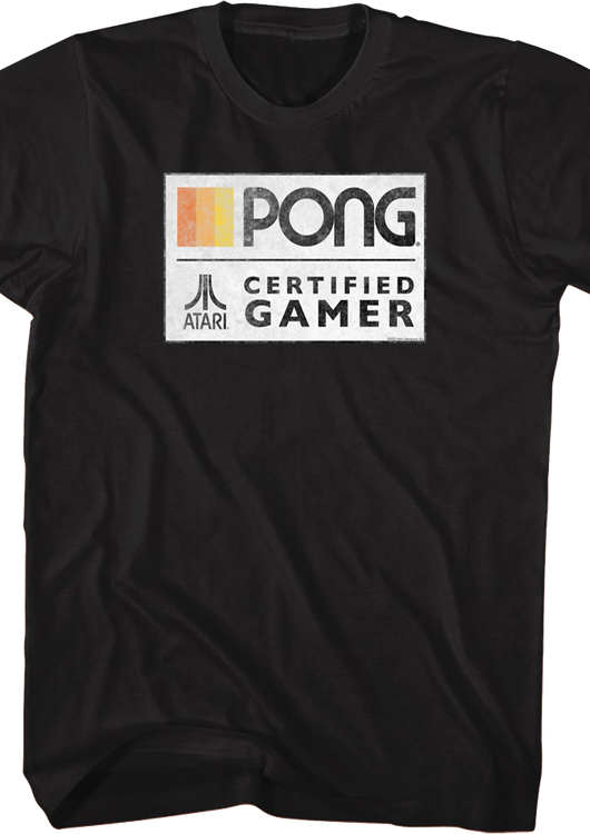 Pong Certified Gamer Atari T-Shirt - main product image