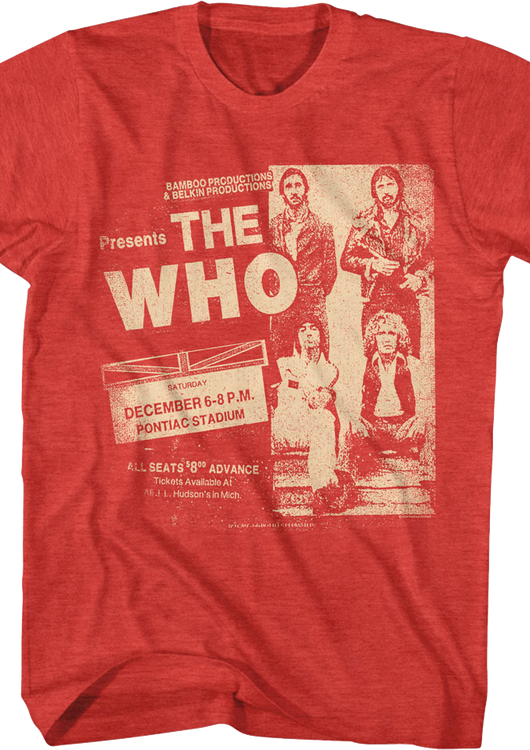 Pontiac Stadium Concert The Who T-Shirt - main product image