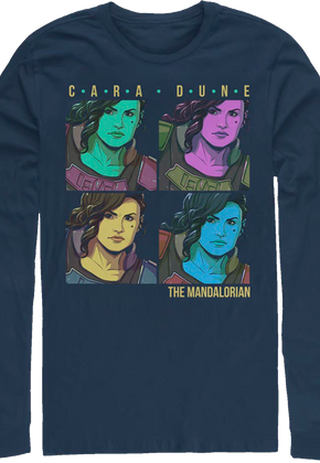 Pop Art Cara Dune Mandalorian Star Wars Long Sleeve Shirt