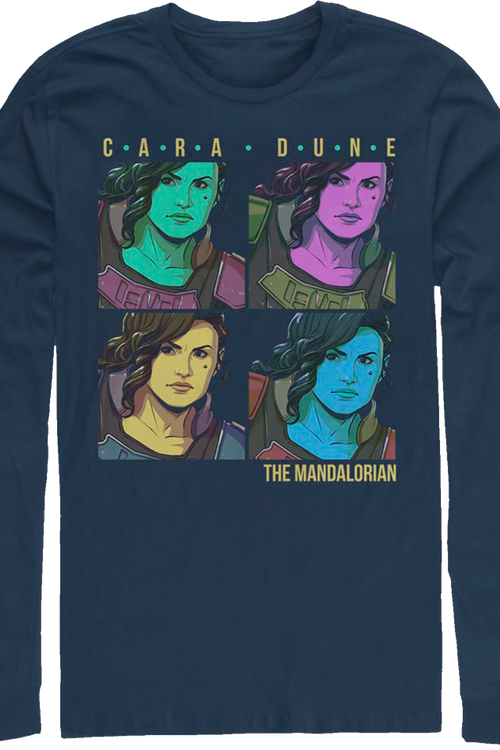 Pop Art Cara Dune Mandalorian Star Wars Long Sleeve Shirtmain product image