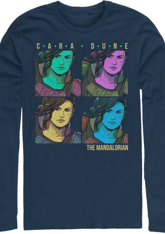 Pop Art Cara Dune Mandalorian Star Wars Long Sleeve Shirt - main product image