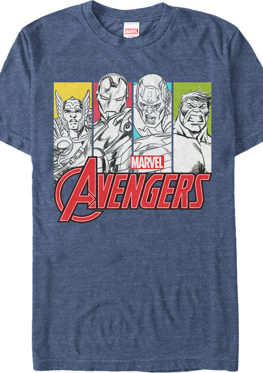 Pop Art Marvel Avengers T-Shirt - main product image