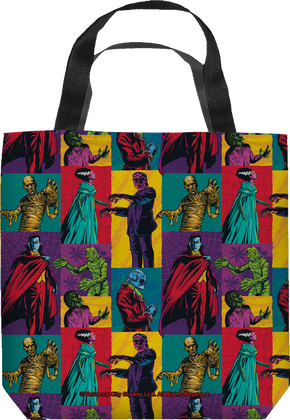 Pop Art Universal Monsters 18 x 18 Trick or Treat Tote Bag