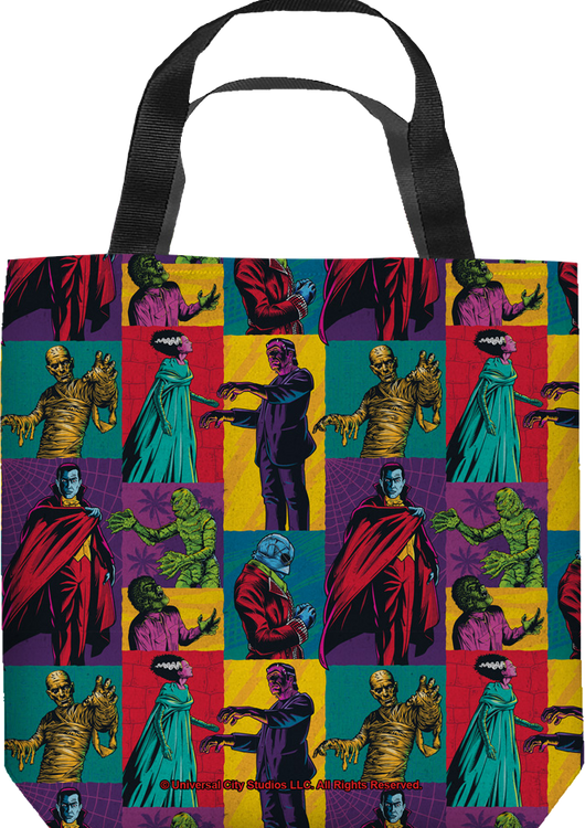 Pop Art Universal Monsters 18 x 18 Trick or Treat Tote Bag - main product image