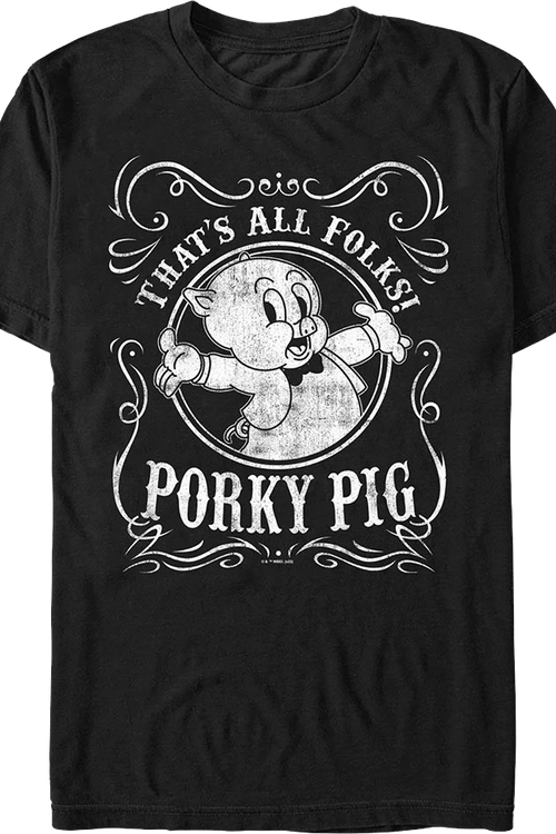 Porky Pig That's All Folks Looney Tunes T-Shirtmain product image