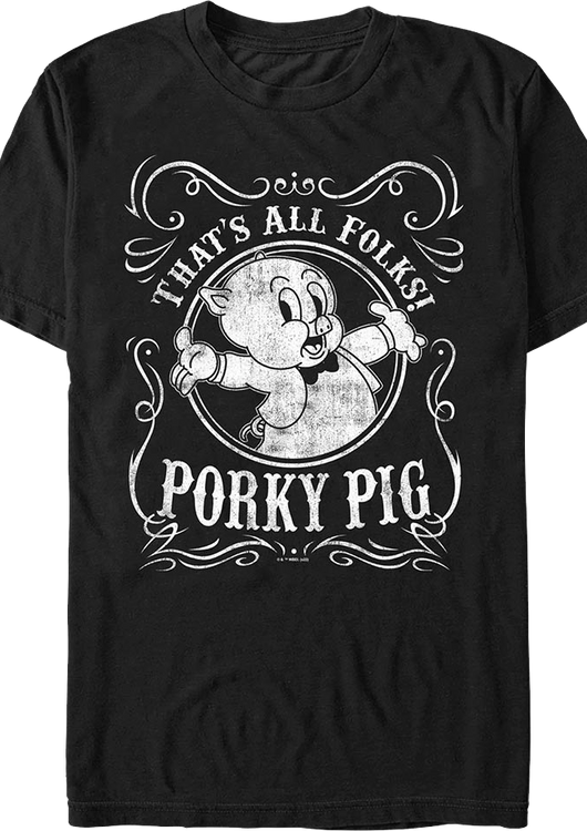 Porky Pig That's All Folks Looney Tunes T-Shirt - main product image
