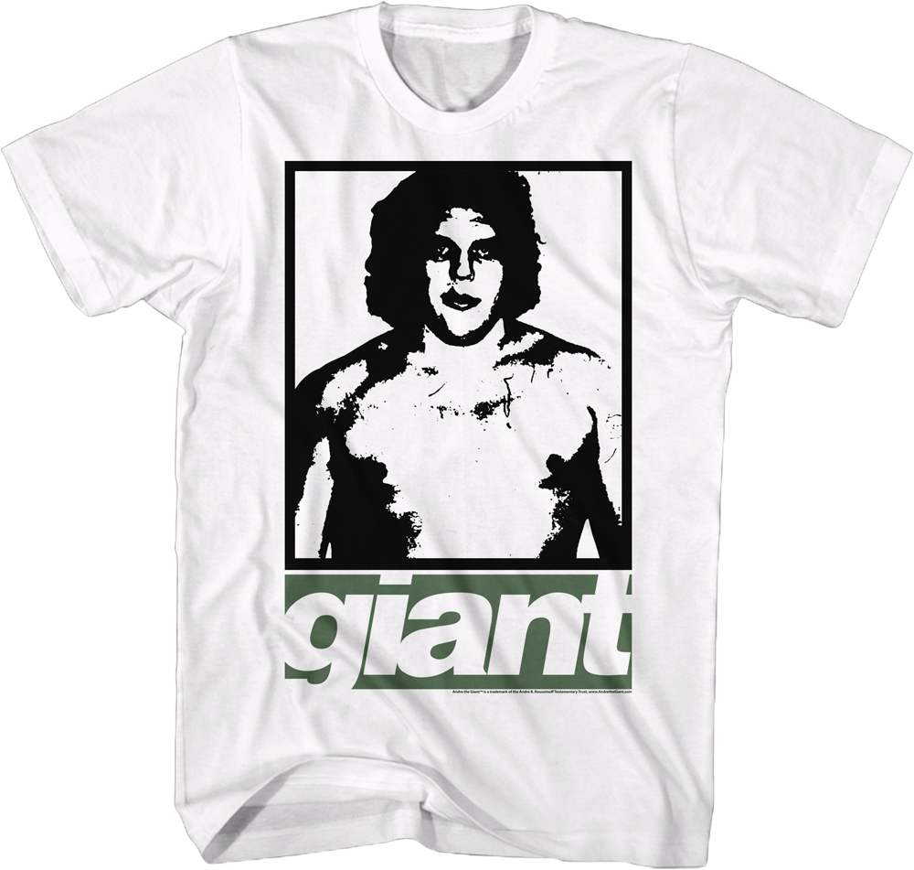 Portrait Andre The Giant T-Shirt: Andre The Giant Mens T-Shirt