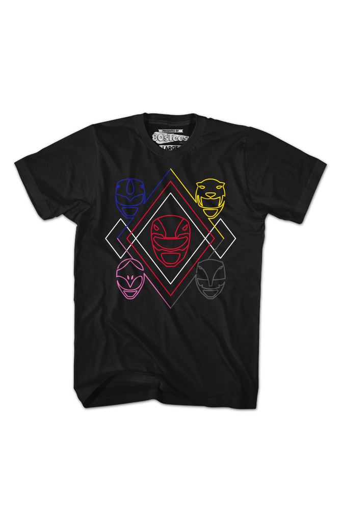 Power Lines Mighty Morphin Power Rangers T-Shirt