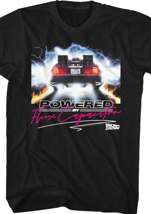 Powered By Flux Capacitor Back To The Future T-Shirt - main product image
