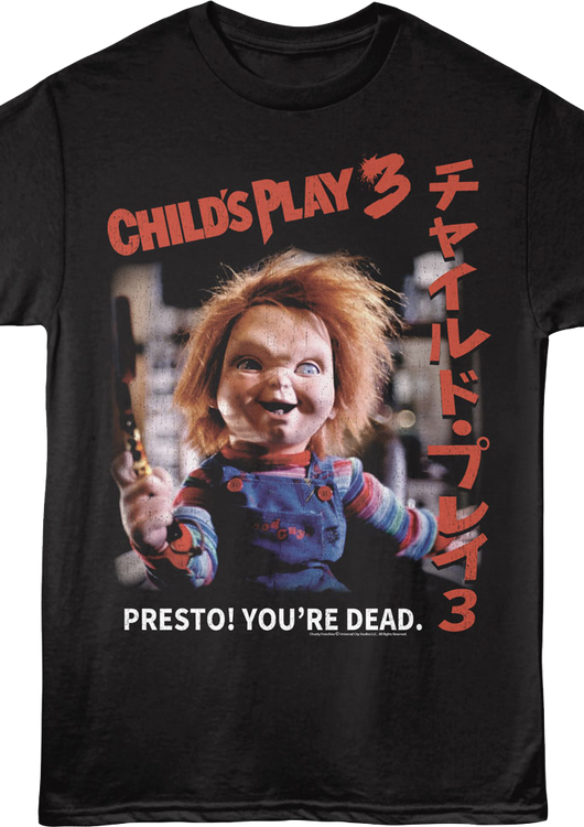 Presto You're Dead Child's Play 3 T-Shirt - main product image