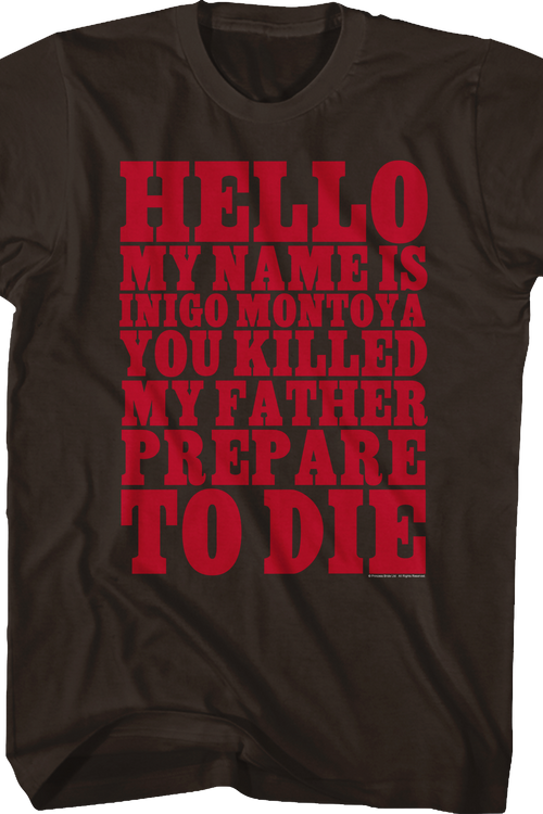 Princess Bride Inigo Montoya T-Shirtmain product image