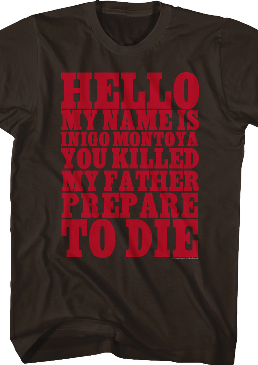 Princess Bride Inigo Montoya T-Shirt - main product image