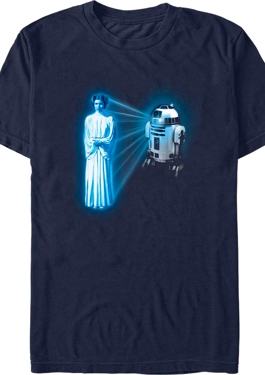 Princess Leia Hologram Star Wars T-Shirt - main product image