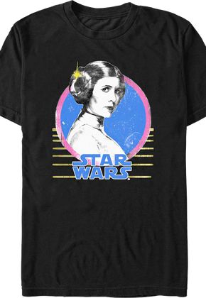 Princess Leia Retro Circle Star Wars T-Shirt