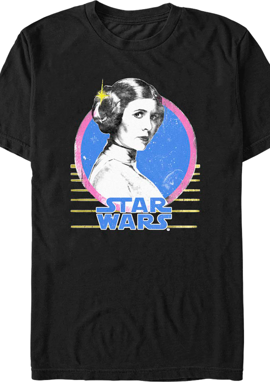 Princess Leia Retro Circle Star Wars T-Shirt - main product image