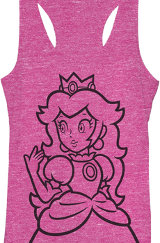 Ladies Princess Peach Super Mario Bros. Racerback Tank Top