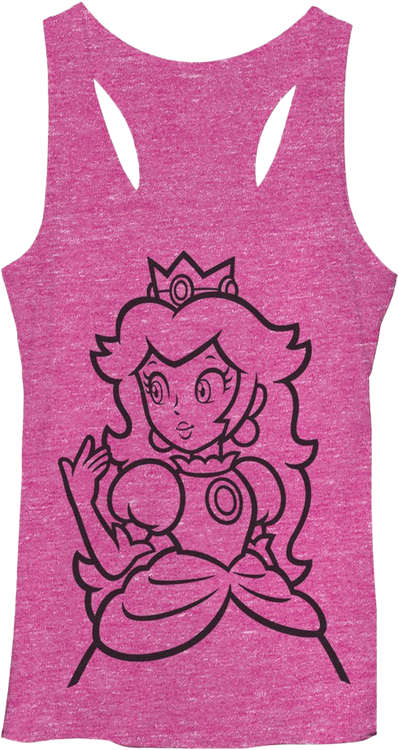 Ladies Princess Peach Super Mario Bros. Racerback Tank Topmain product image