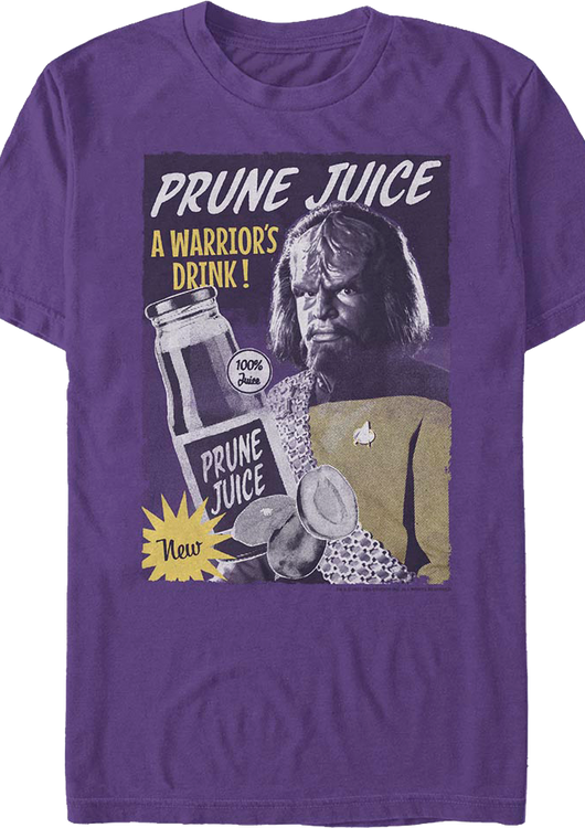 Prune Juice A Warrior's Drink Star Trek The Next Generation T-Shirt - main product image