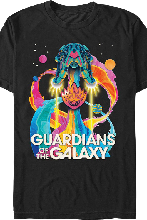 Psychedelic Ship Guardians Of The Galaxy T-Shirtmain product image
