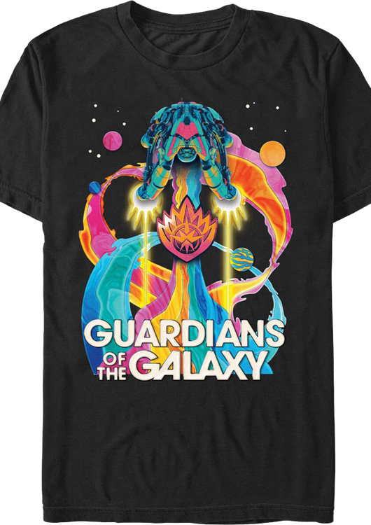 Psychedelic Ship Guardians Of The Galaxy T-Shirt - main product image