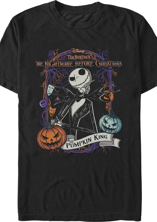 Pumpkin King Collage Nightmare Before Christmas T-Shirt - main product image