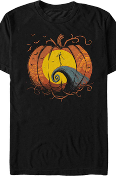 Pumpkin Silhouette Nightmare Before Christmas T-Shirt