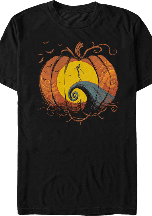Pumpkin Silhouette Nightmare Before Christmas T-Shirt - main product image