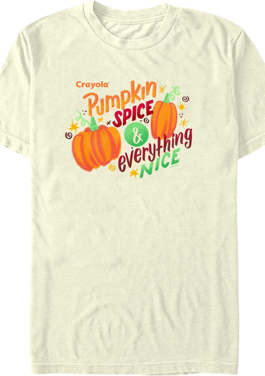 Pumpkin Spice & Everything Nice Crayola T-Shirt - main product image