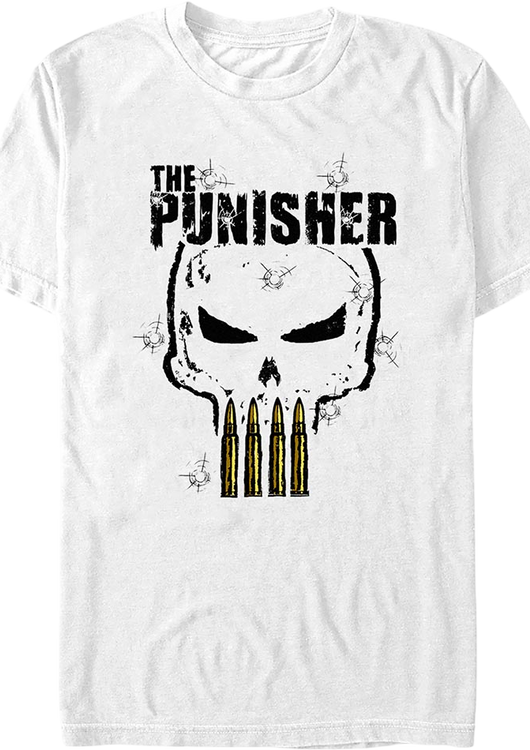 Punisher Bullets Logo Marvel Comics T-Shirt - main product image