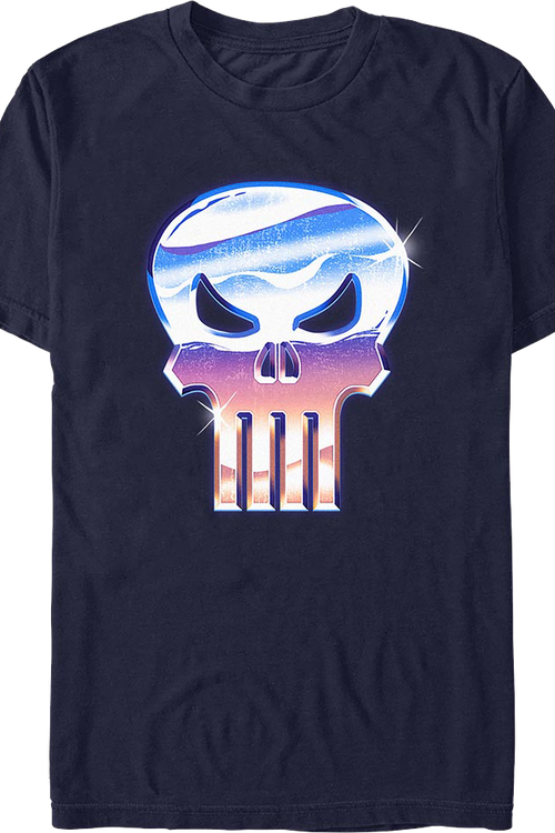 Punisher Faux Chrome Logo Marvel Comics T-Shirtmain product image