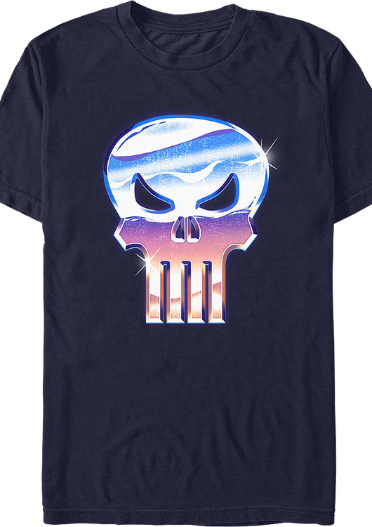 Punisher Faux Chrome Logo Marvel Comics T-Shirt - main product image