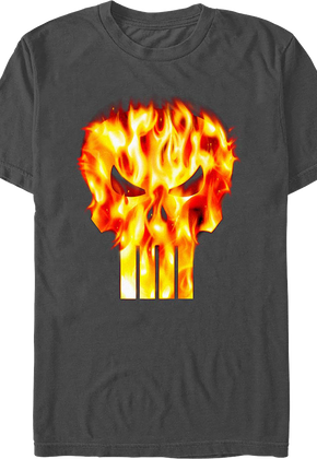 Punisher Flaming Skull Logo Marvel Comics T-Shirt