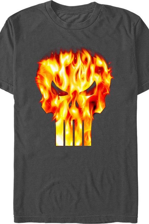 Punisher Flaming Skull Logo Marvel Comics T-Shirtmain product image