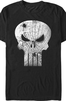 Punisher Fractured Skull Logo Marvel Comics T-Shirt