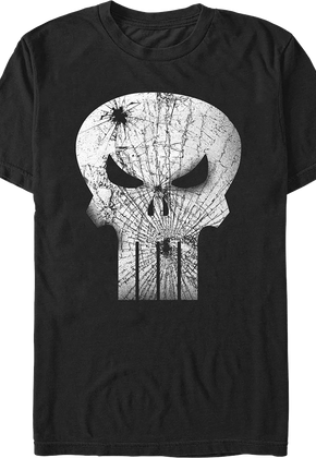Punisher Fractured Skull Logo Marvel Comics T-Shirt