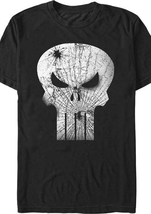 Punisher Fractured Skull Logo Marvel Comics T-Shirt - main product image